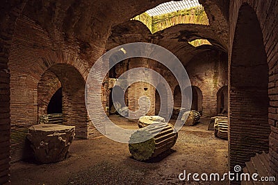 Flavian amphitheater in Pozzuoli town, Naples Editorial Stock Photo