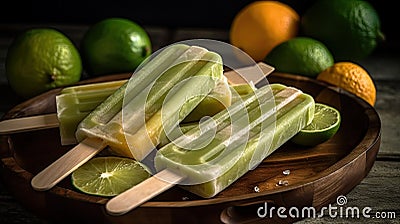 Flavored ice, sorbet ice cream Stock Photo