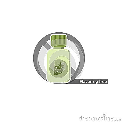 Flavoring free label Vector Illustration