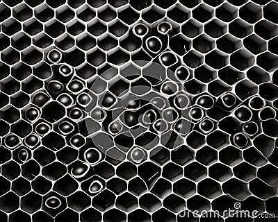 flawless hexagonal pattern of a honeycomb. Cartoon Illustration