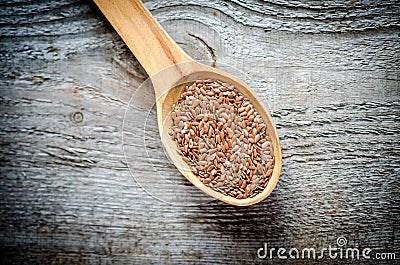 Flax seed (linseed) Stock Photo