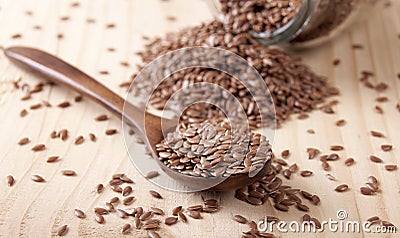 Flax seed Stock Photo