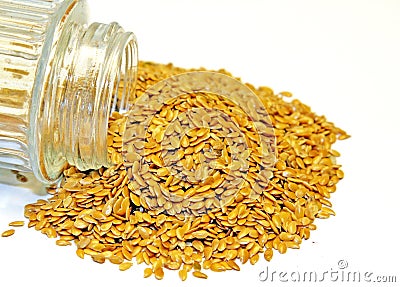 Flax Seeds Stock Photo