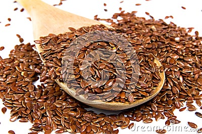 Flax seeds Stock Photo