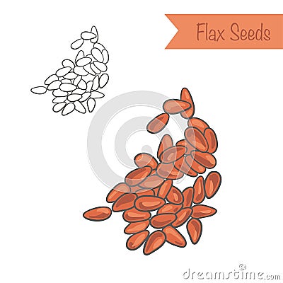 Flax seeds Stock Photo