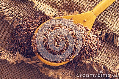 Flax seeds Stock Photo