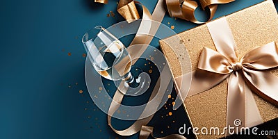 Flay lay new year holiday decoration and party streamers. Flat lay. comeliness Stock Photo