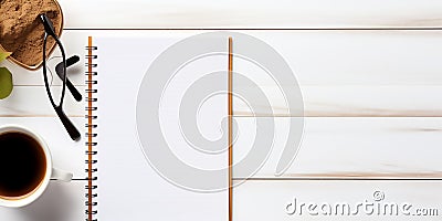 Flay lay, Top view office table desk Stock Photo