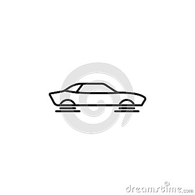 Flaying car smart car icon. Element of future technology icon for mobile concept and web apps. Thin line Flaying car smart car ico Stock Photo