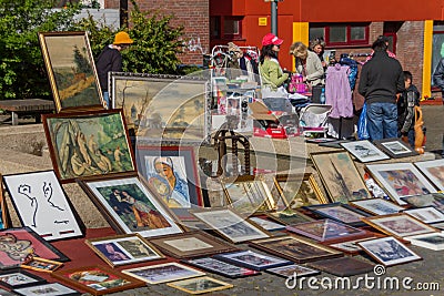 Flea market Editorial Stock Photo