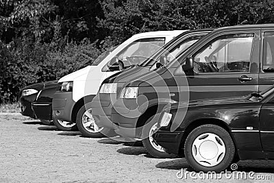 Fleet of cars Stock Photo