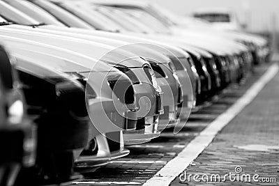 Fleet of cars Stock Photo