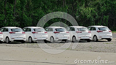 Fleet of cars Stock Photo