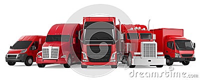 Fleet of Freight Transportation Stock Photo