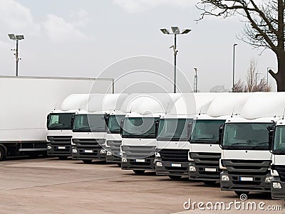 Fleet lorries Stock Photo