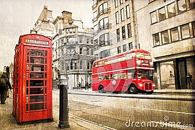 Fleet street, vintage sepia texture, London Stock Photo