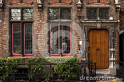 Flemish house facade Stock Photo