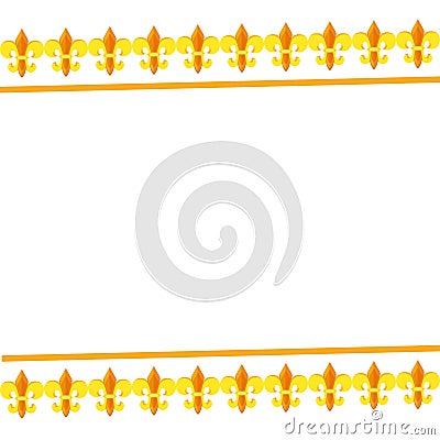 Fleur de lis frame Vector Illustration