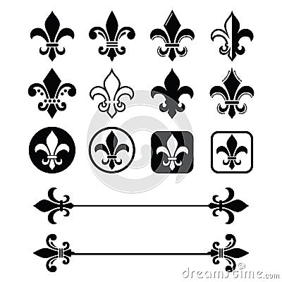 Fleur de lis - French symbol design, Scouting organizations, French heralry Vector Illustration