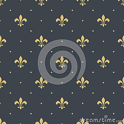 Fleur-de-lis, new orlean seamless pattern background Vector Illustration