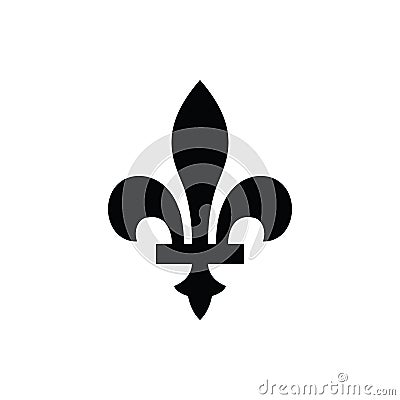 Fleur-de-lis, royal lily flower icon Vector Illustration