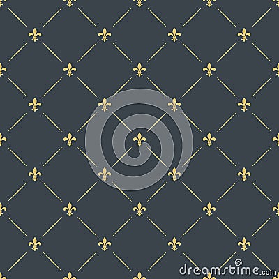 Fleur-de-lis seamless pattern background Vector Illustration