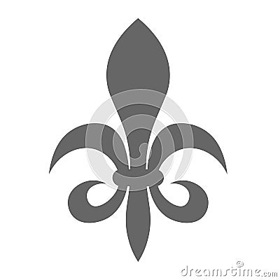 Fleur de lis - sign of lily decorative heraldry symbol Vector Illustration