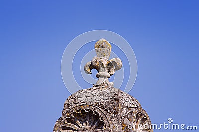 Fleur de lis symbol on a fence Stock Photo