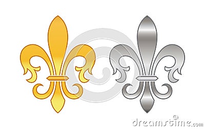 Ornate Fleur De Lis icon Vector Illustration