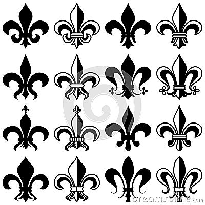 Fleur de Lys Collection Vector Illustration