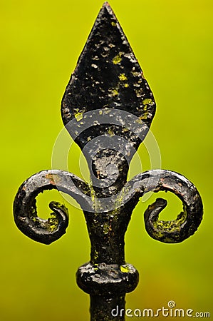 Fleur de Lys Fence Stock Photo