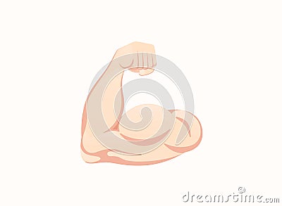 Flexed biceps icon. Hand gesture emoji vector illustration Vector Illustration