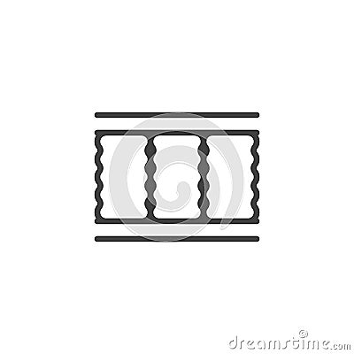 Flexibility orthopedic mattress line icon Vector Illustration