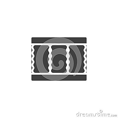 Flexibility orthopedic mattress vector icon Vector Illustration