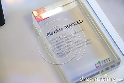 Flexible amoled display technology Editorial Stock Photo