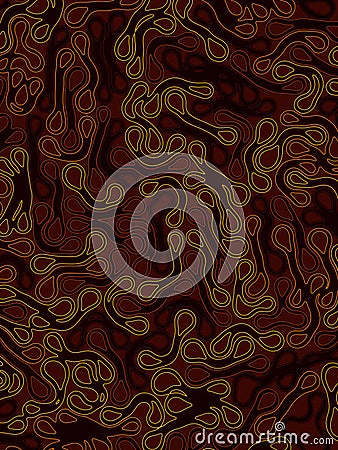 Flexible elastic forms pattern. 3d rendering flat shapes. Digital illustration Cartoon Illustration