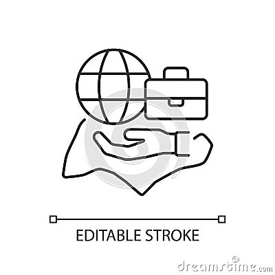 Flexible labor law linear icon Vector Illustration