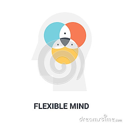 Flexible mind icon concept Vector Illustration