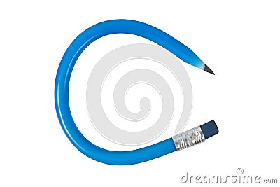 Flexible pencil on white Stock Photo