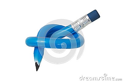 Flexible pencil on white Stock Photo