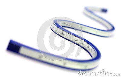 Flexible Ruler Stock Photo