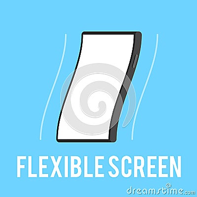 Flexible smartphone screen Vector Illustration