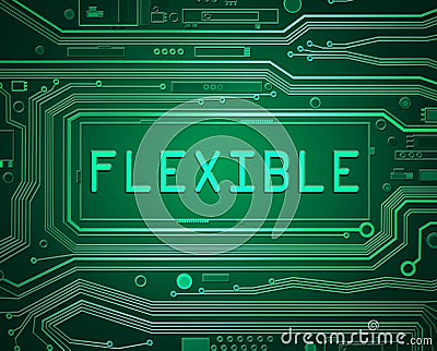 Flexible technology concept. Cartoon Illustration