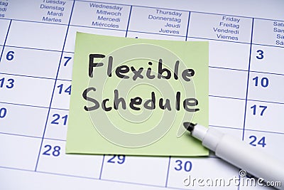 Flexible Work Schedule Concept Stock Photo