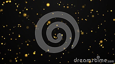 Flicker abstract Particles. Golden dust background Stock Photo