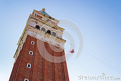 The Flight of the Angel St Mark's Campanile Venice Italy Editorial Stock Photo