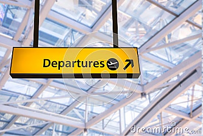 Flight, arrival and departure board at the airport, Stock Photo