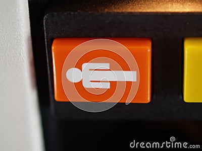 Flight Attendant Call Button On Commercial Aircraft Stock Photo