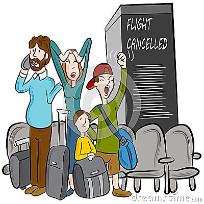 Flight Cancelled Vector Illustration