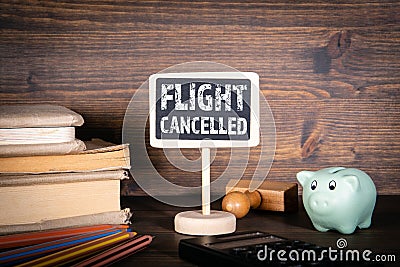 Flight Cancelled. Change of plans, quarantine, chaos and ignorance Concept Stock Photo